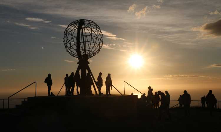 Weltkugel am Nordkap